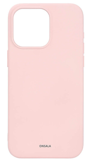 Onsala Silikon Touch Deksel til iPhone 15 Pro Max Chalk Pink