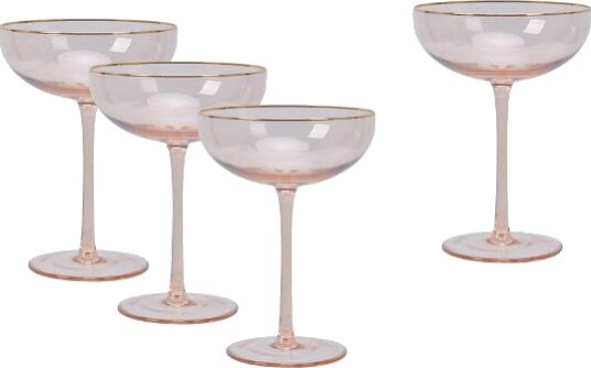 Modern House Soft Pink champagneglass 23 cl 4 stk Modern House Soft Pink champagneglass 23 cl 4 stk