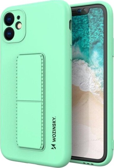 Wozinsky Kickstand Case Silicone Case with Stand Samsung Galaxy A72 4G Mint Case