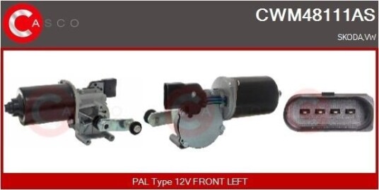 CASCO CWM48111AS Vindusviskermotor