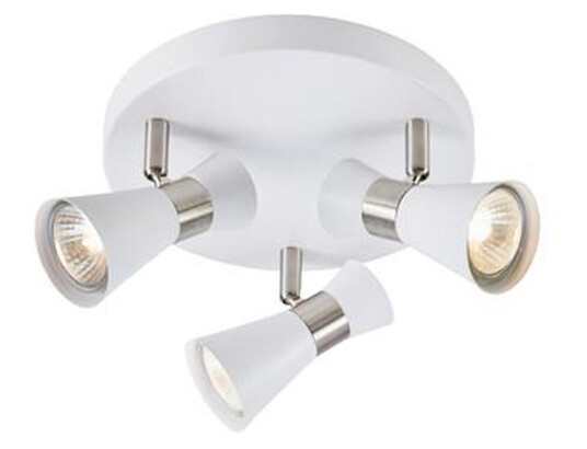 Marksløjd Folie taklampe 3-spot - Hvit/Nikkel farget