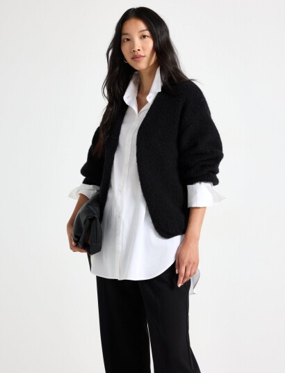 Lindex Knitted Cardigan Black XS/S