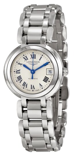 Longines Dameklokke L8.111.4.71.6 PrimaLuna Sølvfarget/Stål Ø26.5