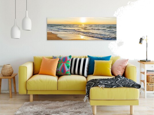 Tavla Calm Waves 1 Part Narrow Golden 135x45