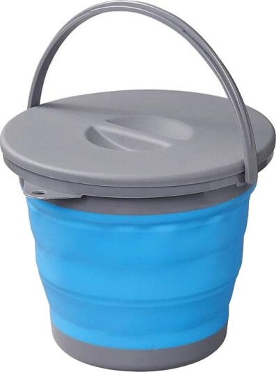 ProPlus Sammenleggbar Avfallsbøtte - 5L - Blå/Grå ProPlus Sammenleggbar Avfallsbøtte - 5L - Blå/Grå