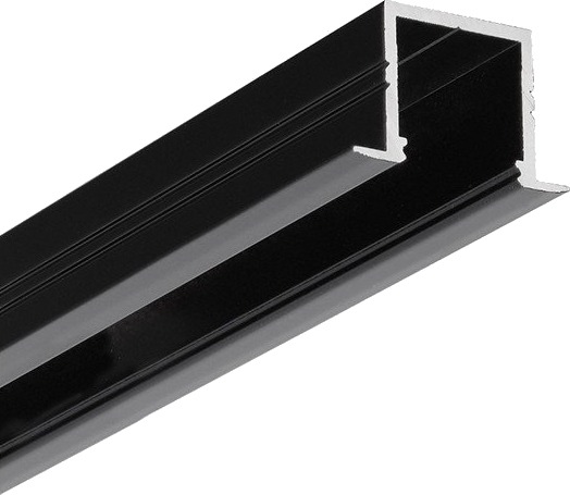 Topmet 2m aluprofil SMART IN16 BC3/U4 Svart lakkert innfelt LED skinne Topmet 2m aluprofil SMART IN16 BC3/U4 Svart lakkert innfelt LED skinne