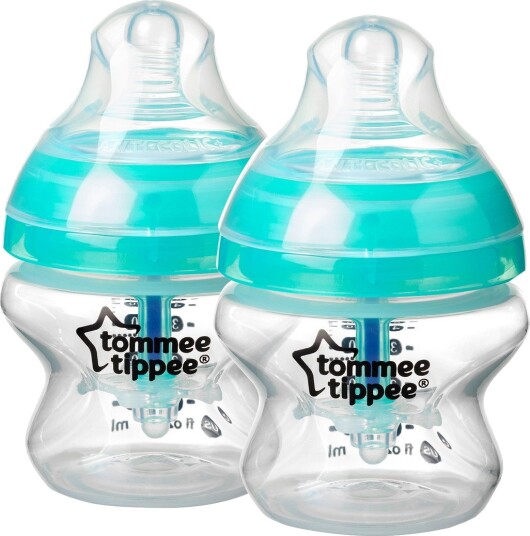 Tommee Tippee Tåteflasker Med Varmeindikator 150ml Fra 0 Mnd Blå 2 Pk