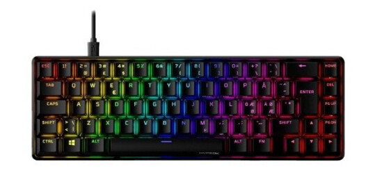 HyperX Alloy Origins 65 Mekanisk Gamingtastatur TKL med RGB Belysning Nordisk - Svart