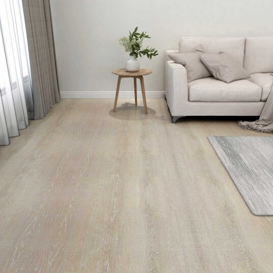 vidaXL Gulvplanker 55 pcs Beige 5,11 m² PVC
