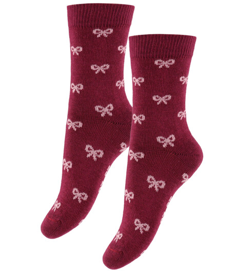 Fuzzies Sokker 2 pack Bordeaux/Rosa m. Løkker 35/38 Sokker Rød 35 38