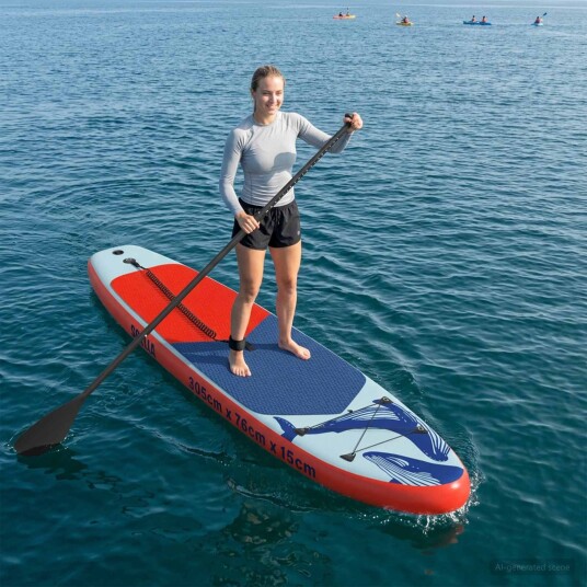 Oppblåsbar Stand Up Paddle Board SCYLLA 305 x 76 x 15 cm Blå Oppblåsbar Stand Up Paddle Board SCYLLA 305 x 76 x 15 cm Blå