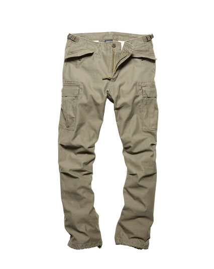 Vintage Industries M65 Heavy Satin Cargo-bukse Oliven