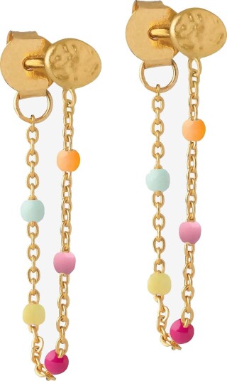 Enamel Copenhagen Earring, Lola - RAINBOW - 30X 5MM
