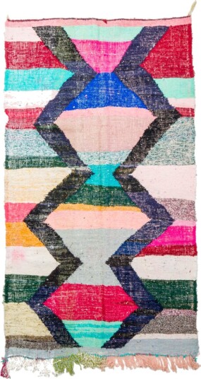 Marokkansk Boucherouite teppe 135 x 240 cm Størrelse: 135 x 240 cm