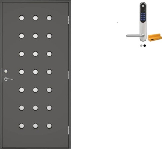 Ytterdør Swedoor Advance-Line Statement Vibe med Yale Doorman Classic Home