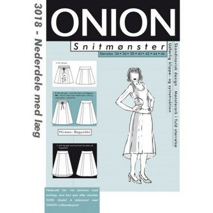 ONION Snittmønster 3018 Skjørt med Legg Str 34 46