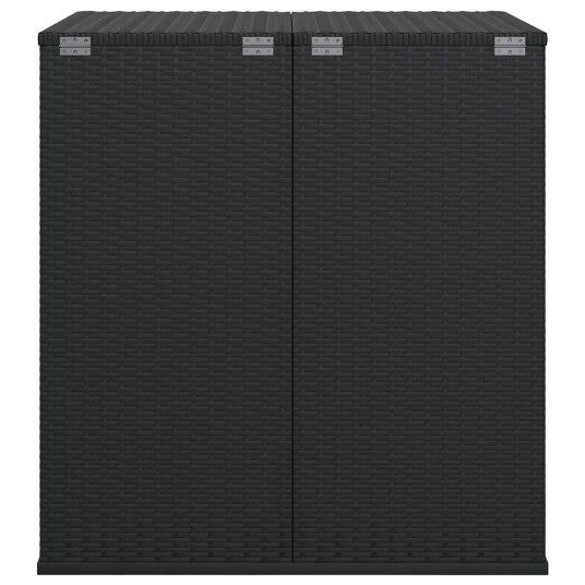vidaXL Utendørs putekasse PE-rotting 100x97,5x104 cm svart