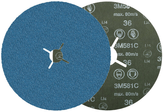 Fiberrondell 581C m/spalter P80 125mm