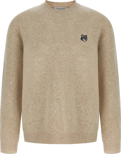 Maison Kitsuné Herre Strikkevarer Beige L,
