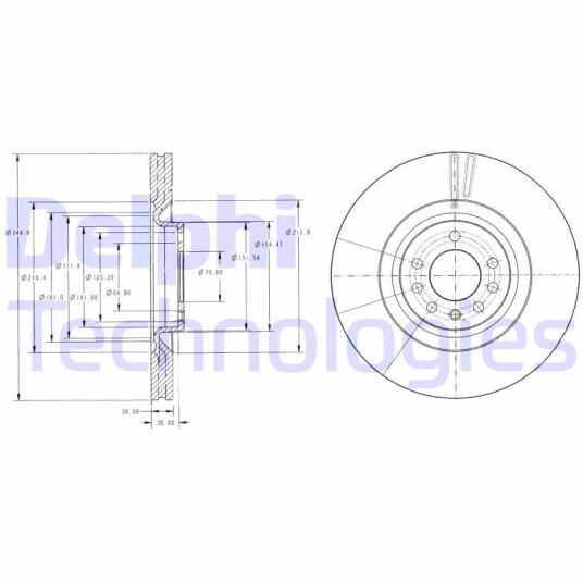 Bremseskive DELPHI BG9098