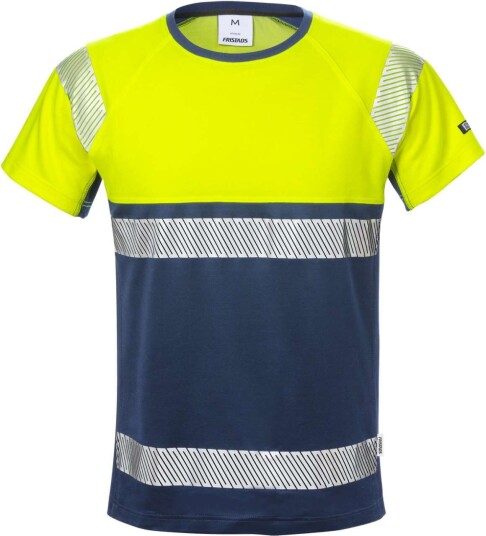 Fristads T-Shirt 7518 Thv Klass 1 Varselgul/marinblå 3xl Fristads T-Shirt 7518 Thv Klass 1 Varselgul/marinblå 3xl