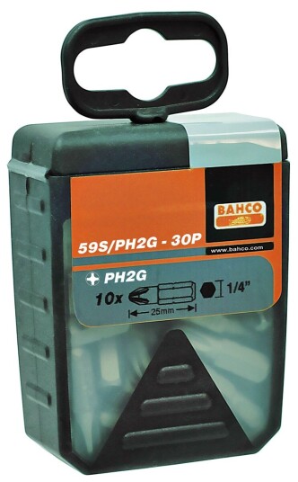Bahco 59S PH2G 1/4" Bits 25mm 30-Pack for Gipskonstruksjon