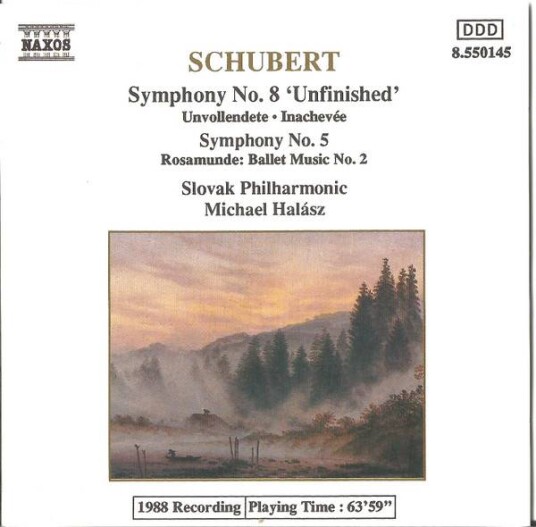 Schubert Slovak Philharmonic Orchestra, Michael Halász  Symphony No. 8, Symphony No. 5, Roasmunde CD