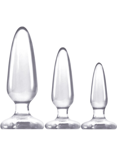 NSNovelties: Jelly Rancher, Pleasure Plugs, Trainer Kit, gjennomsiktig NSNovelties: Jelly Rancher, Pleasure Plugs, Trainer Kit, gjennomsiktig