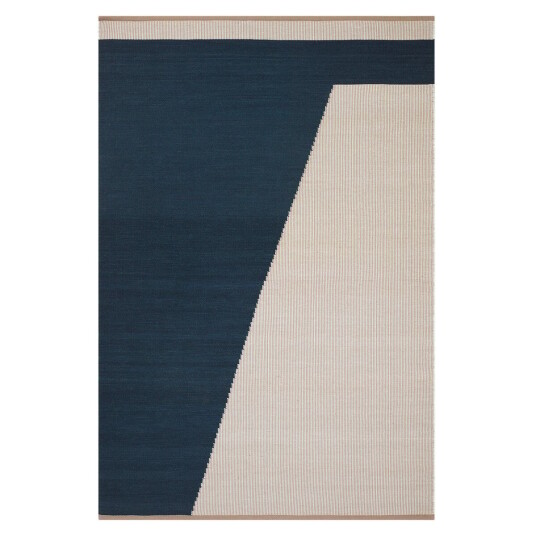 Chhatwal & Jonsson Una ullteppe 230x320 cm Dark blue-beige-off white