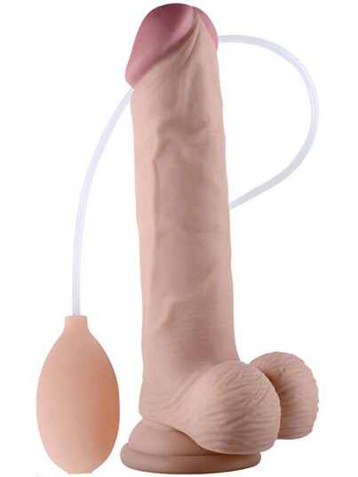 LoveToy: Soft Ejaculation Cock with Balls, 23 cm LoveToy: Soft Ejaculation Cock with Balls, 23 cm