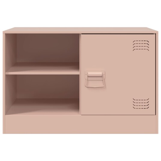  TV-benker 2 stk rosa 67x39x44 cm stål