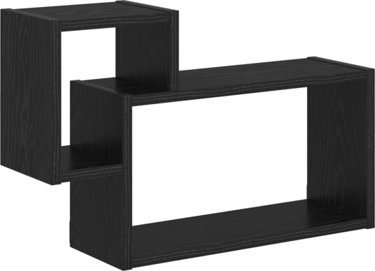 vidaXL Vegghylle Veggmontert Svart eik 55 x 15 x 35 cm Konstruert tre