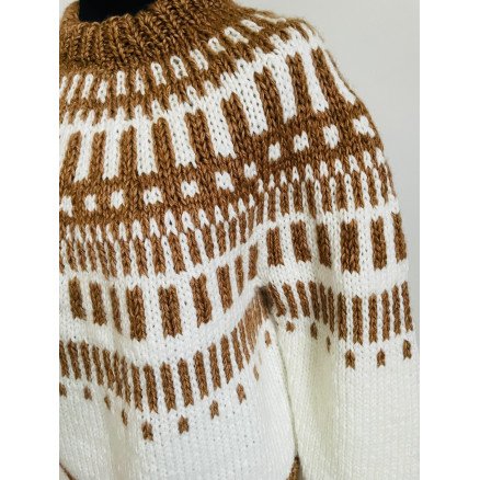 Daisy Sweater af Rito Krea Genser Strikkeoppskrift str S XL Daisy Sweater af Rito Krea Genser Strikkeoppskrift str S XL