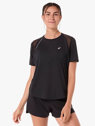 ASICS Road Short Sleeve Top Sort XS ASICS Road Short Sleeve Top Sort XS