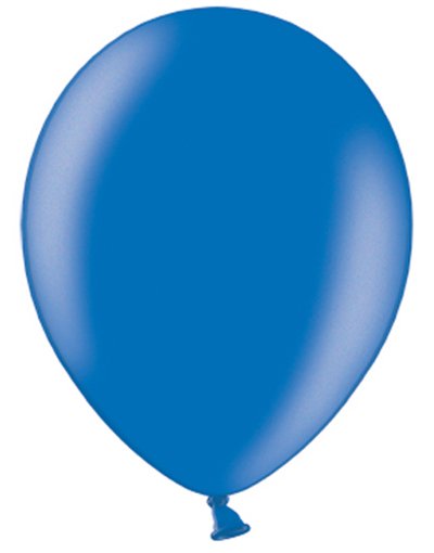 Partydeco 50 stk 30 cm Metallisk Blå Ballonger