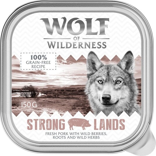 Wolf of Wilderness Adult Single Protein Strong Lands Våtfôr Svin 6x150g