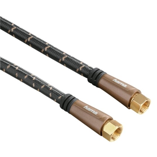 HAMA Antennekabel SAT 120dB F plug-F plug 3 m Svart PC HAMA Antennekabel SAT 120dB F plug-F plug 3 m Svart PC