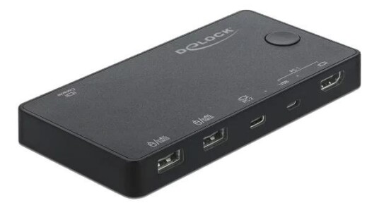 DeLOCK KVM-bryter HDMI/USB-C 4K 60 Hz med USB 2.0