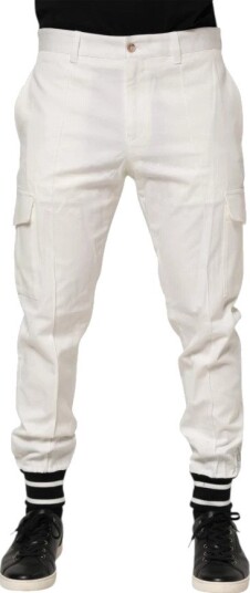 Dolce & Gabbana Herre Bukser Hvit L, Dolce & Gabbana Herre Bukser Hvit L,