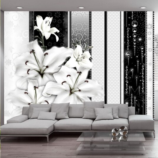 Fototapet Crying Lilies In White 400x280 - Artgeist sp. z o. o.