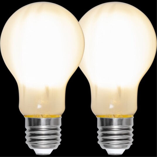 LED pære E27 A60 frostet 2 pakning
