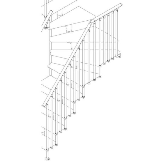 Dolle Utvendig Gelender Classic Lll Bøk Oljet Pearl Grey 8T Dolle Utvendig Gelender Classic Lll Bøk Oljet Pearl Grey 8T