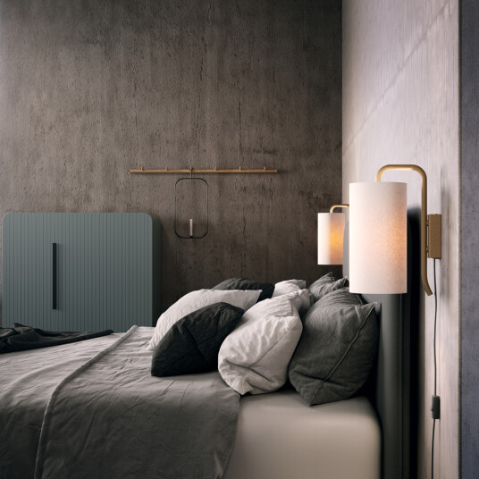 Belid Pensile vegglampe small med skjerm - Sand/Hvit Belid Pensile vegglampe small med skjerm - Sand/Hvit