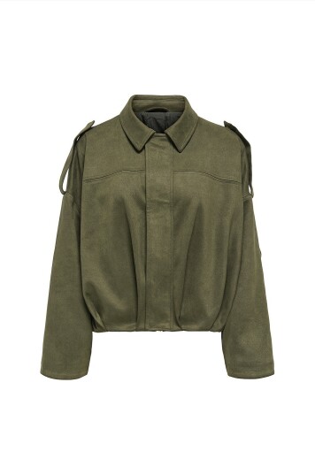 Only   Jakke onlMoon Stina Faux Suede Bomber   Grønn