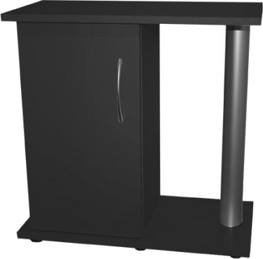 Akvariebord svart med rør-skap og 1 dør 60x30x60cm