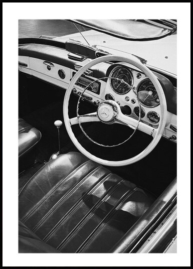 Vintage Mercedes Car Seat Plakat Plakat / 100x150cm
