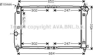 PRASCO DWA2067 Radiator motorkjøling PRASCO DWA2067 Radiator motorkjøling