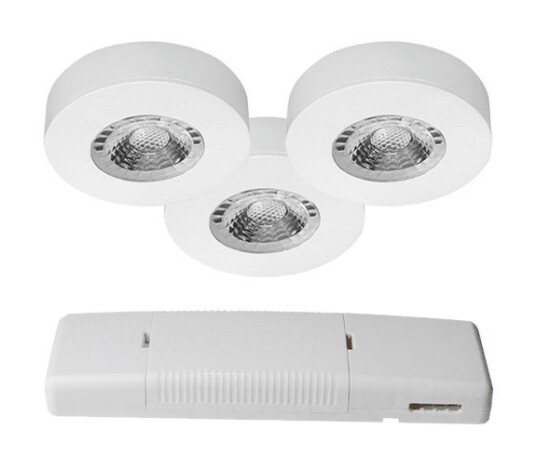 NP Juno 2700K 4W LED Matt Hvit Komplett 3-Pk NP Juno 2700K 4W LED Matt Hvit Komplett 3-Pk