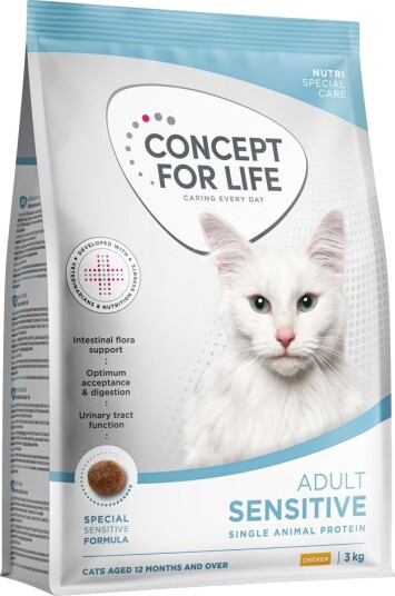 Concept For Life Tørrfôr Sensitive Cats Ny 3 kg