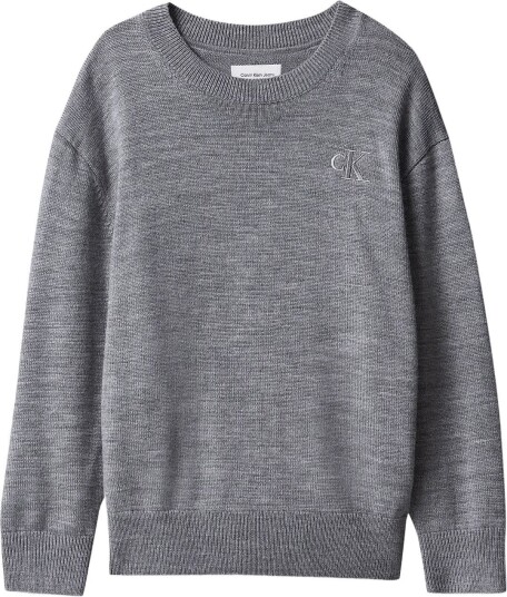 Calvin Klein Ck Merino Oversized Sweater   MEDIUM GREY HEATHER   170 x 16